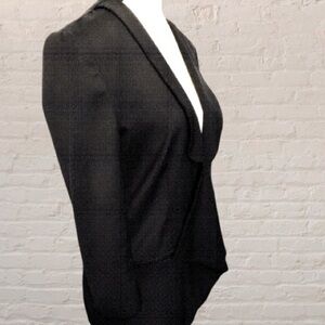 $10$ add on,Umgee textured black open drape front conte blazer jacket size large